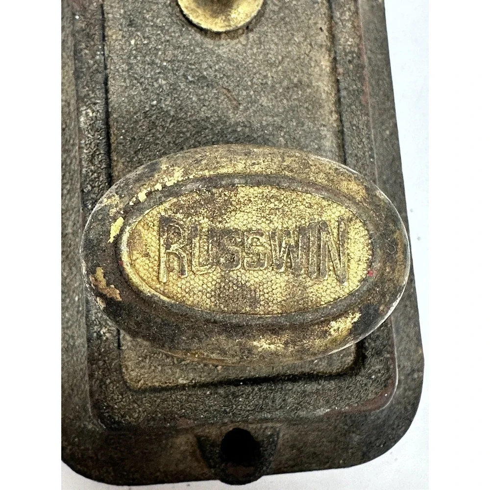 Old Russwin Cast Iron Thumbturn Deadbolt Door Lock‎